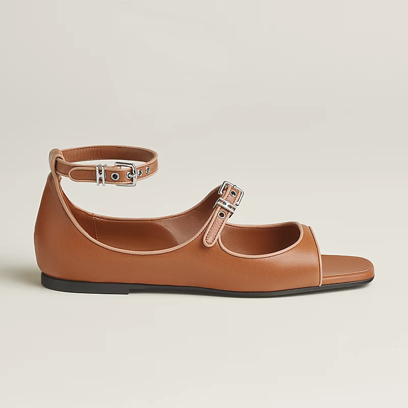 Kristen sandal marron alezan/beige perlino