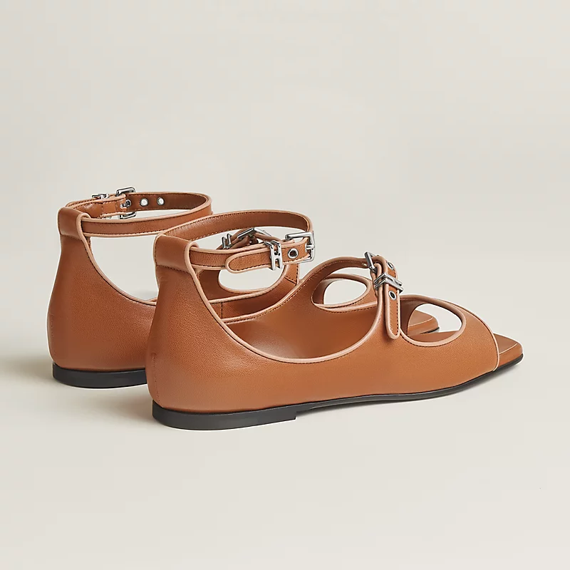 Kristen sandal marron alezan/beige perlino 3 Kristen sandal marron alezan/beige perlino