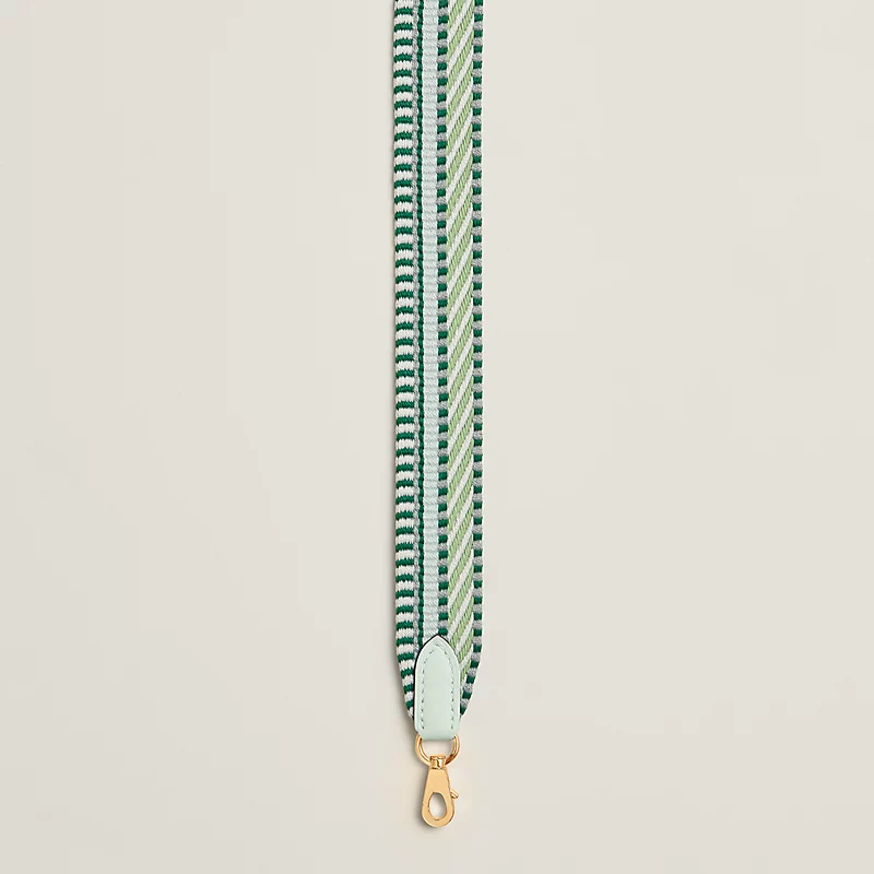 Sangle Cavale 25 mm bag strap gris pâle/vert moyen/peppermint