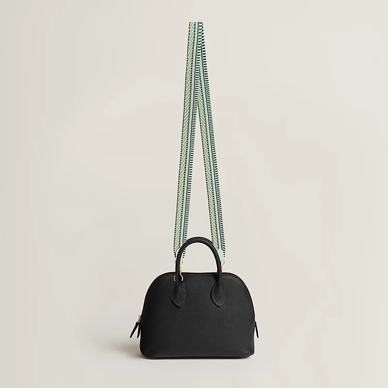 Sangle Cavale 25 mm bag strap gris pâle/vert moyen/peppermint 3 Sangle Cavale 25 mm bag strap gris pâle/vert moyen/peppermint