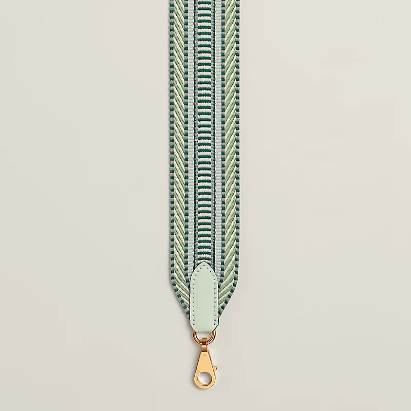 Sangle Cavale 50 mm bag strap gris pâle/vert moyen/peppermint