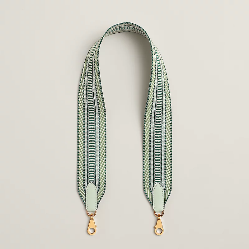 Sangle Cavale 50 mm bag strap gris pâle/vert moyen/peppermint