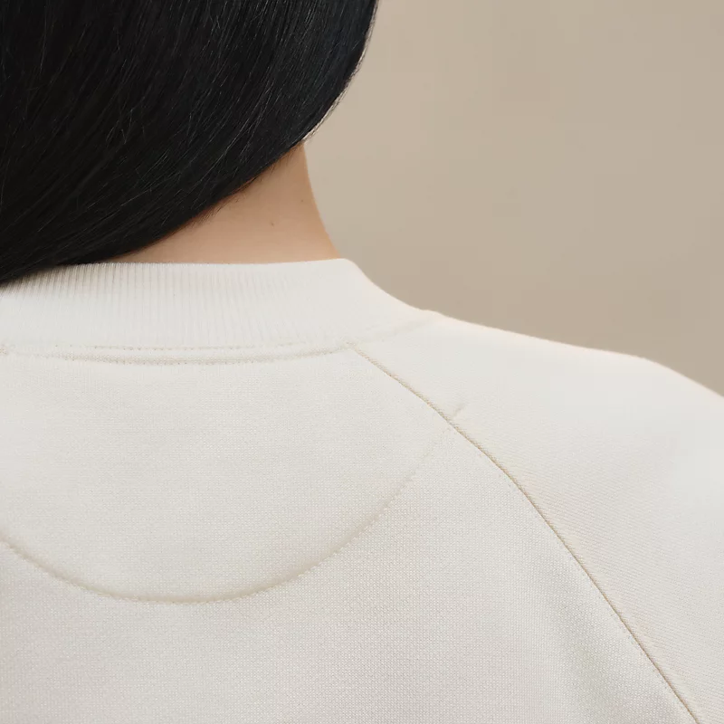 "Della Cavalleria" raglan sleeve embroidered sweatshirt blanc cassÃ©