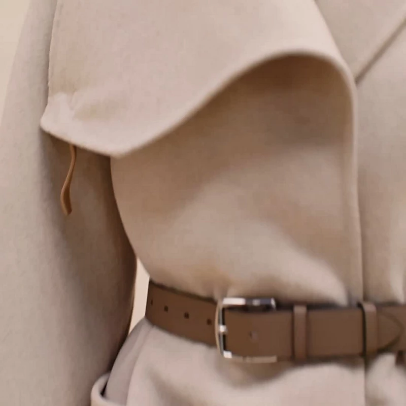 Cashmere coat beige naturel