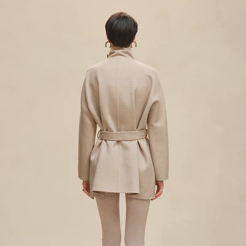 Cashmere coat beige naturel
