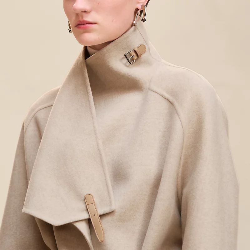 Cashmere coat beige naturel