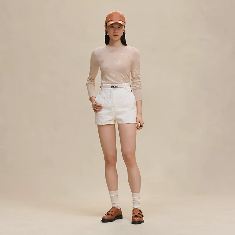 "Candy Libris" light long-sleeve sweater blanc cygne