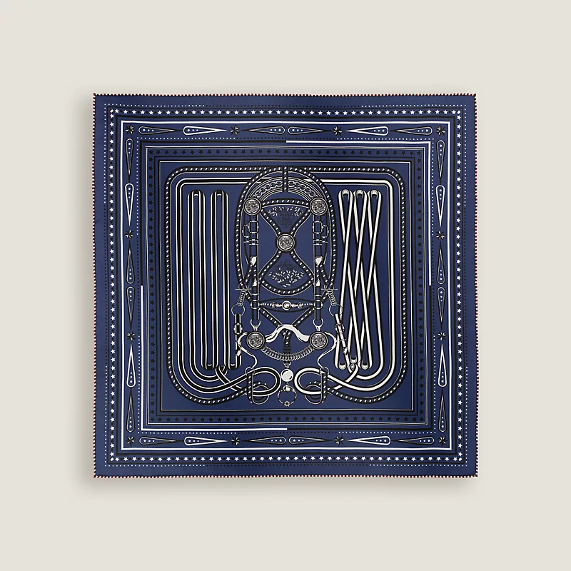 Grand Tralala bandana 55 bleu marine/blanc/bourgogne