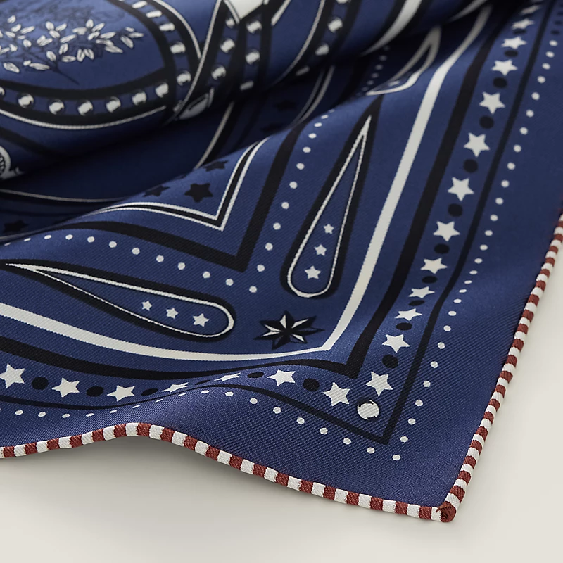 Grand Tralala bandana 55 bleu marine/blanc/bourgogne
