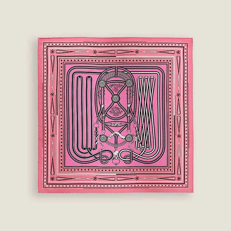 Grand Tralala bandana 55 rose bonbon/rose vif/noir