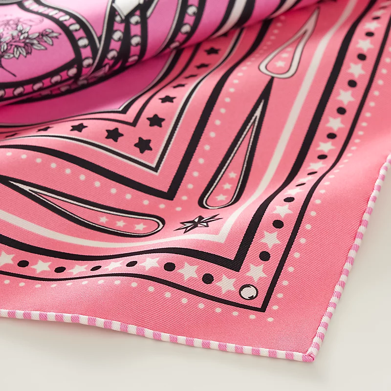 Grand Tralala bandana 55 rose bonbon/rose vif/noir