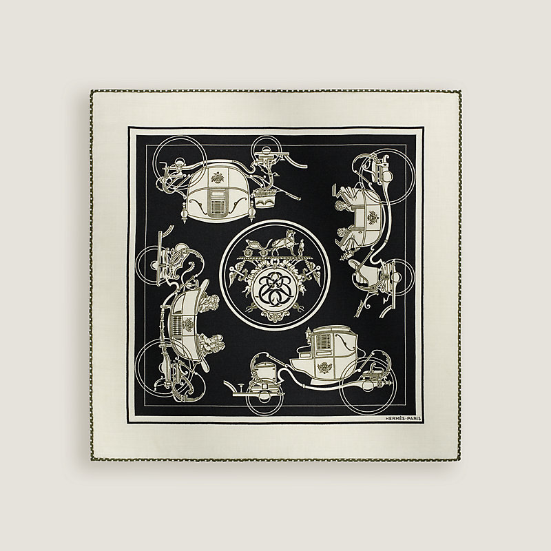 Ex-Libris scarf 45 blanc/noir/kaki