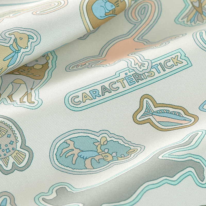 Caracteristick Detail scarf 45 aqua/jaune soufre/bleu pÃ¢le