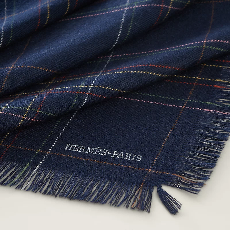 Carreaux scarf 80 marine 3 Carreaux scarf 80 marine