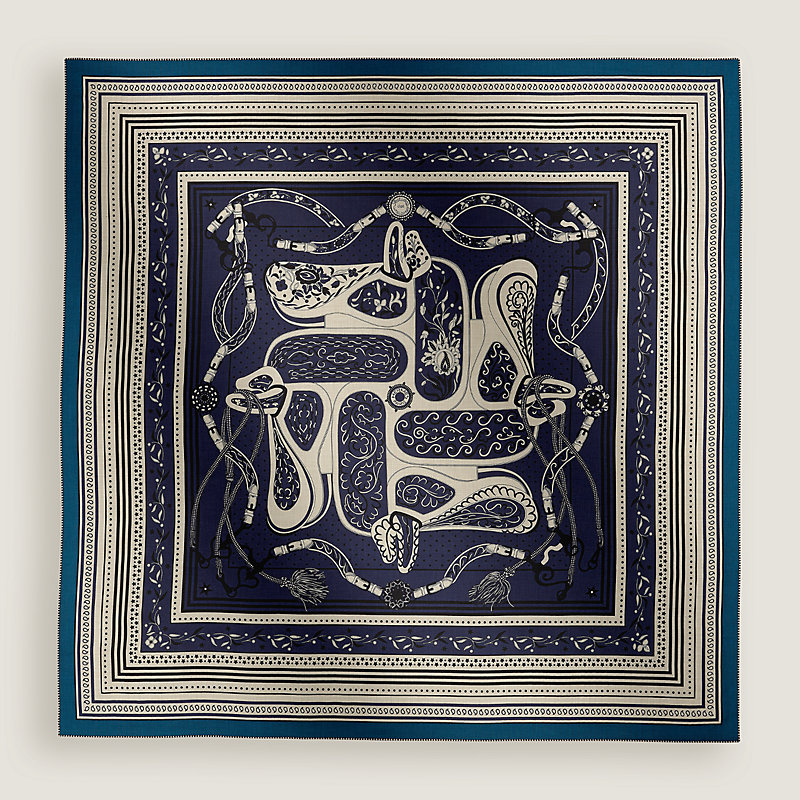 Festival des Amazones Bandana shawl 140 marine/naturel/noir
