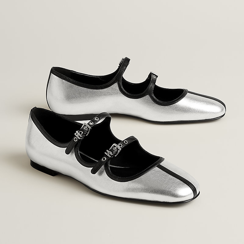 Lilia ballet flat argent/noir
