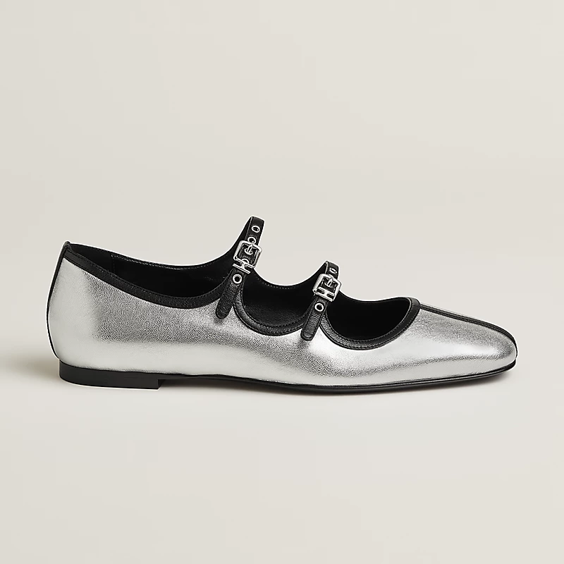 Lilia ballet flat argent/noir