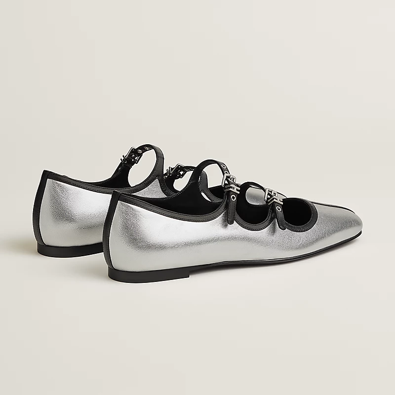 Lilia ballet flat argent/noir