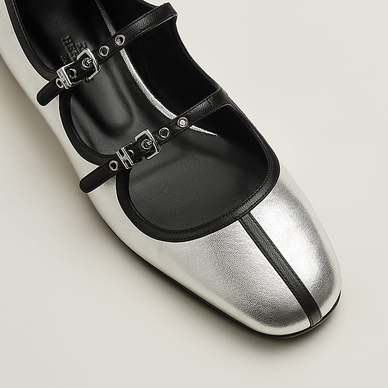 Lilia ballet flat argent/noir