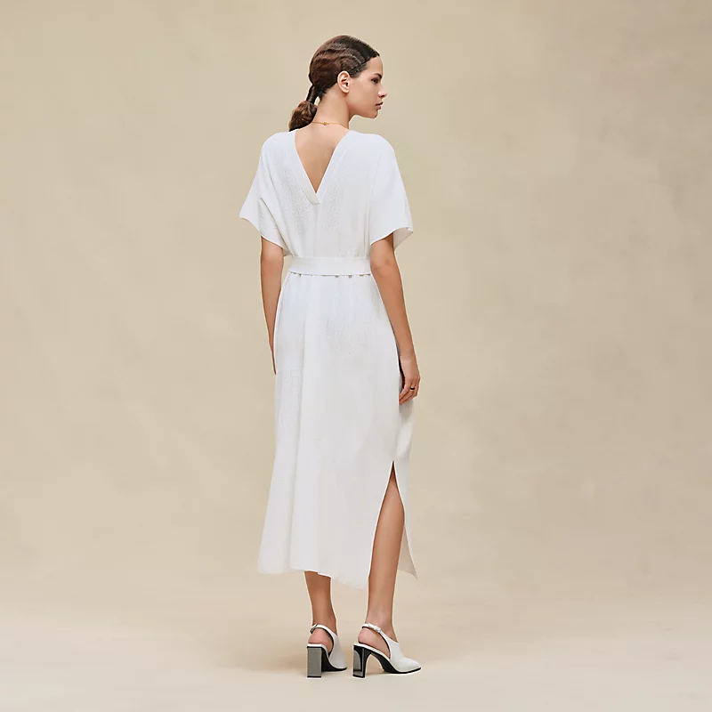 "Chaine d'Ancre" long caftan dress blanc cassÃ©