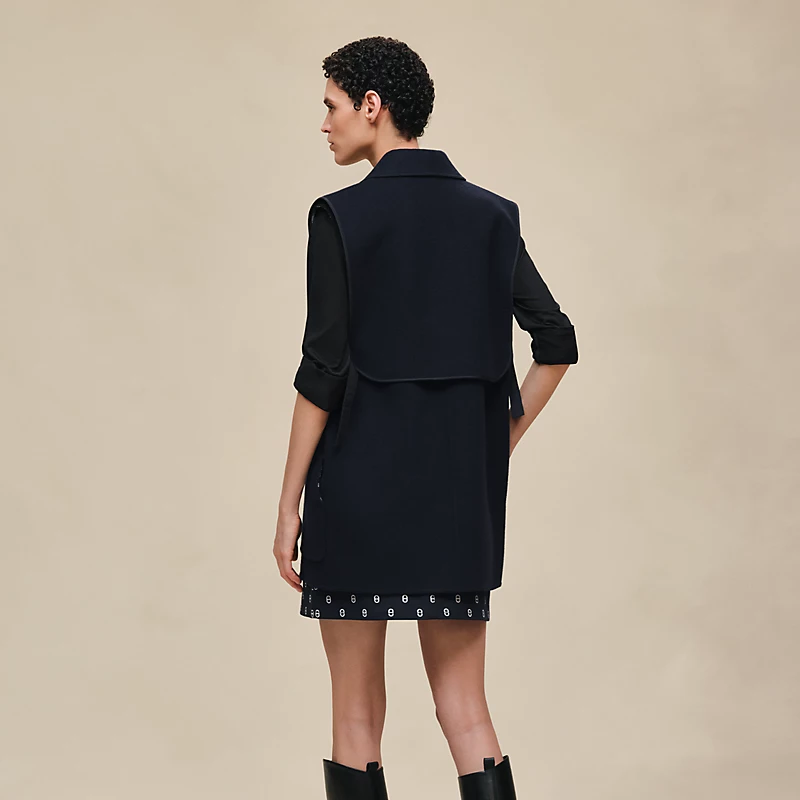"Chaine d'Ancre" short vest bleu marine