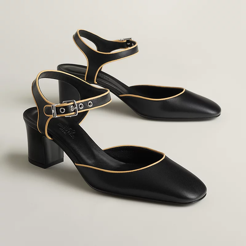 Kamilla 60 pump noir/jaune Malawi