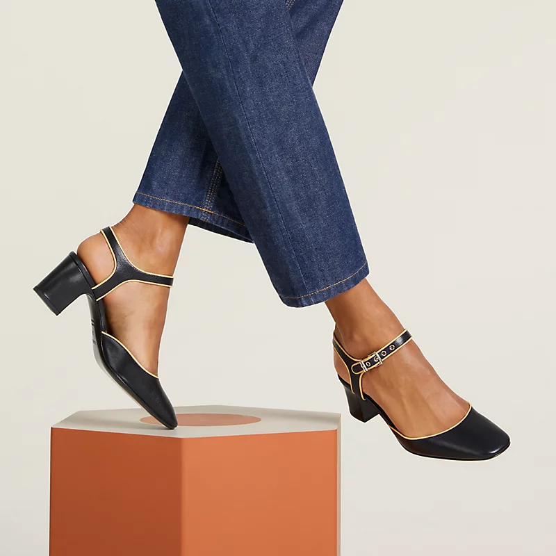 Kamilla 60 pump noir/jaune Malawi