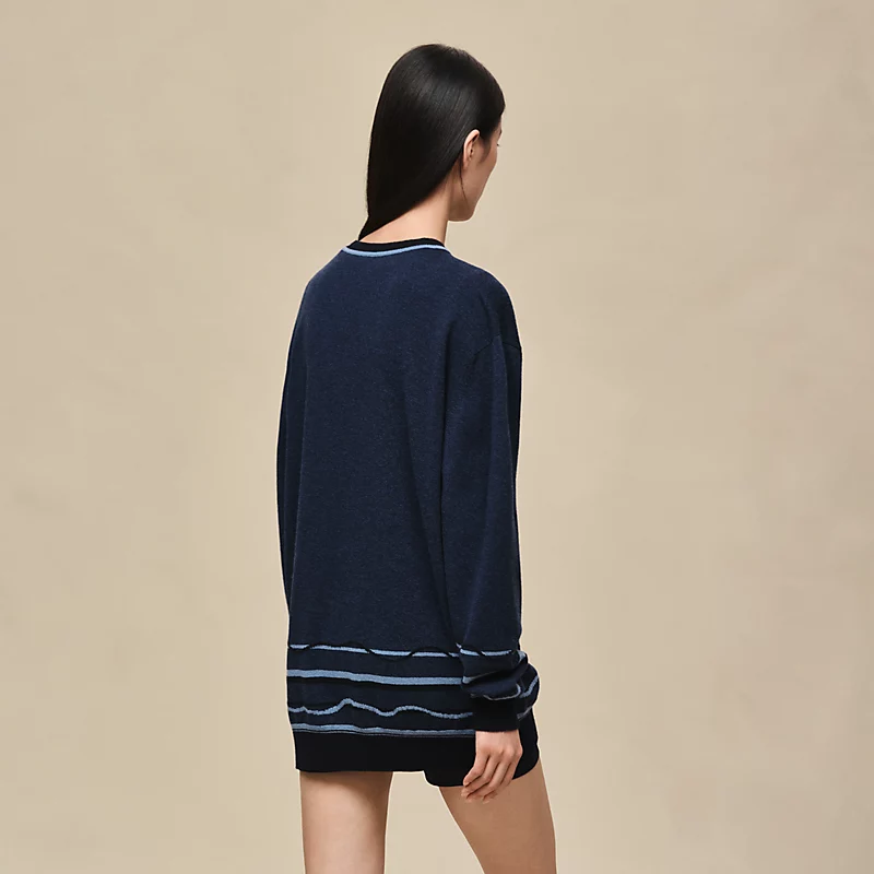 "Ex-Libris" long-sleeve tunic sweater bleu lagune 3 "Ex-Libris" long-sleeve tunic sweater bleu lagune
