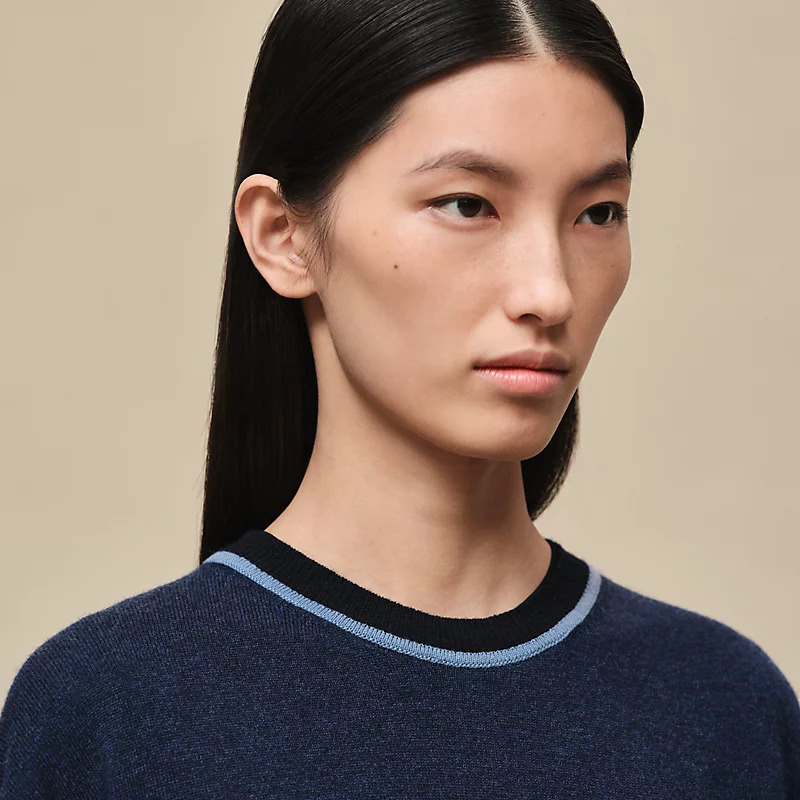 "Ex-Libris" long-sleeve tunic sweater bleu lagune 4 "Ex-Libris" long-sleeve tunic sweater bleu lagune