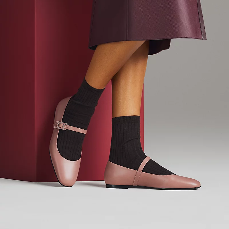 Jane ballet flat rose antique