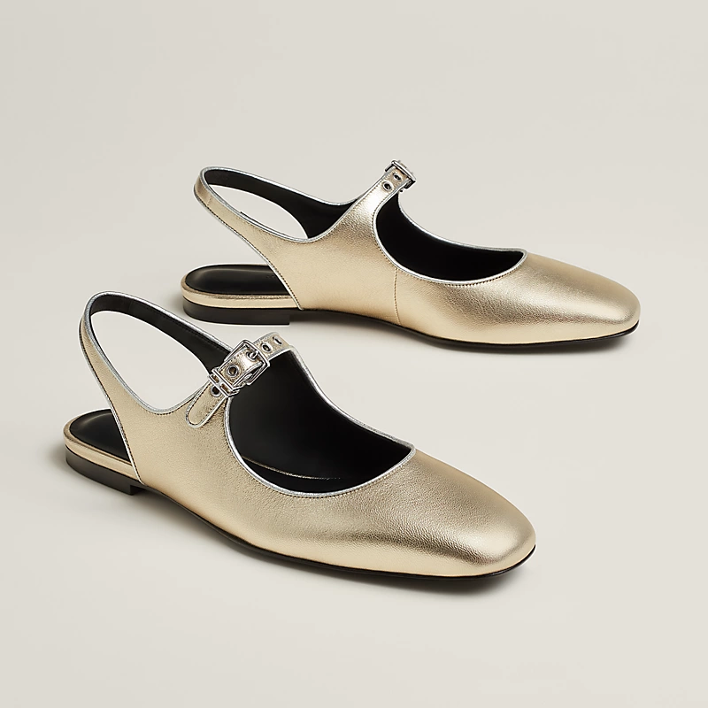 Kleo slingback platine/gris argenté
