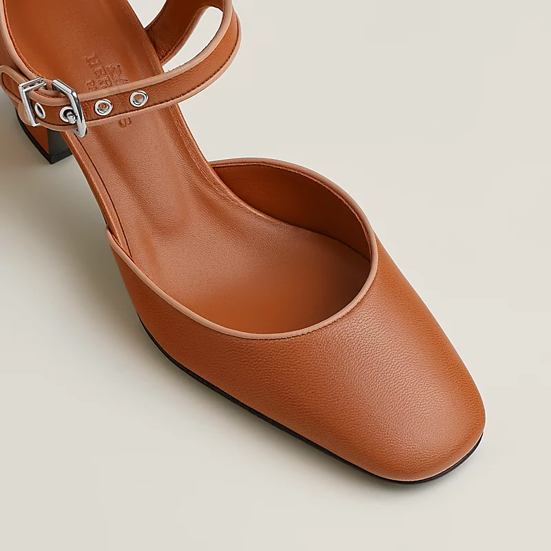 Kamilla 60 pump marron alezan/beige perlino 5 Kamilla 60 pump marron alezan/beige perlino